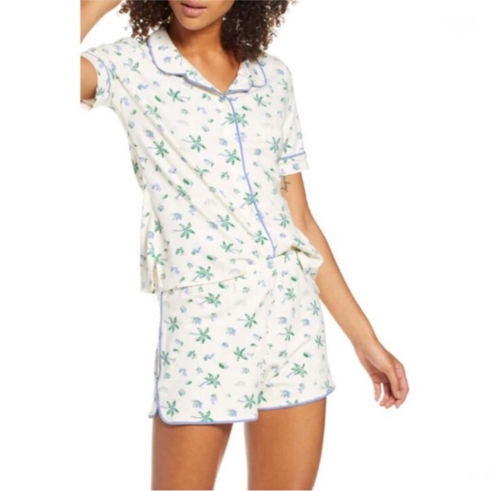 Madewell Palm Print Short Pajamas size small